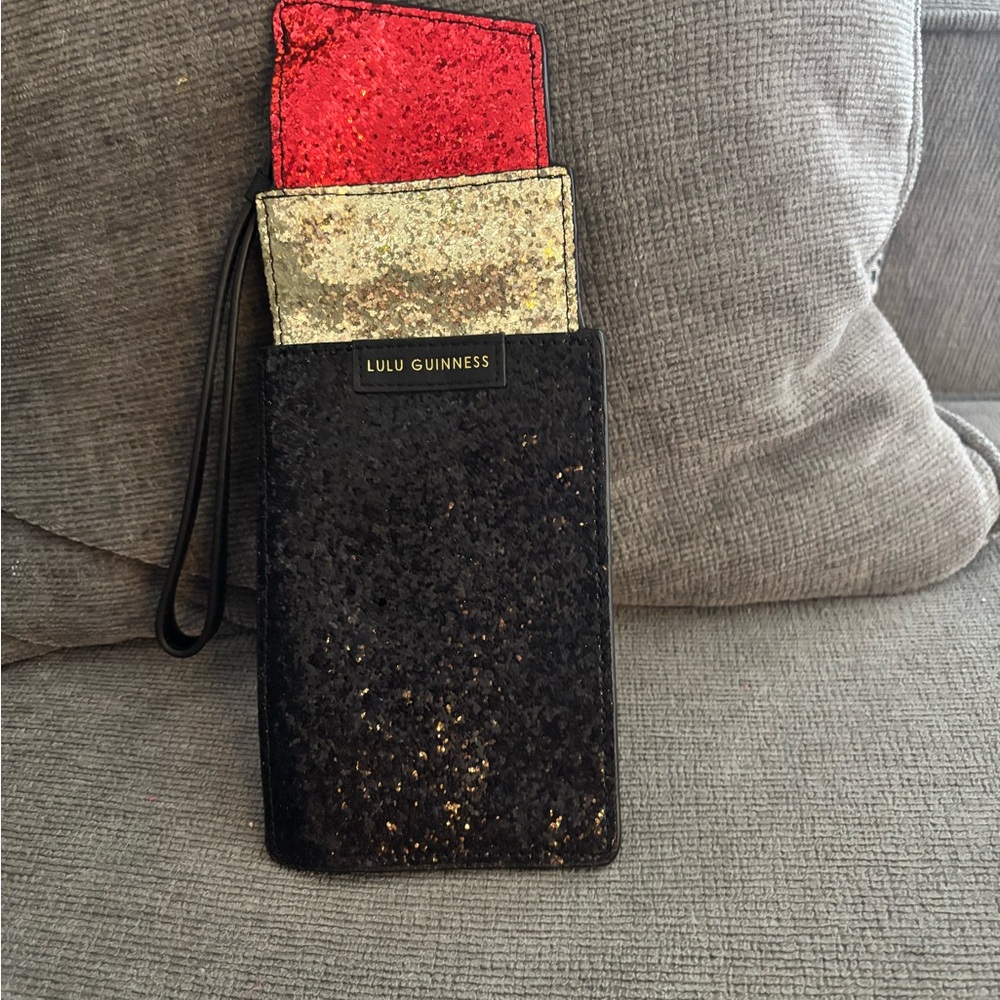 Lulu Guinness Sparkling Card Holder Trio